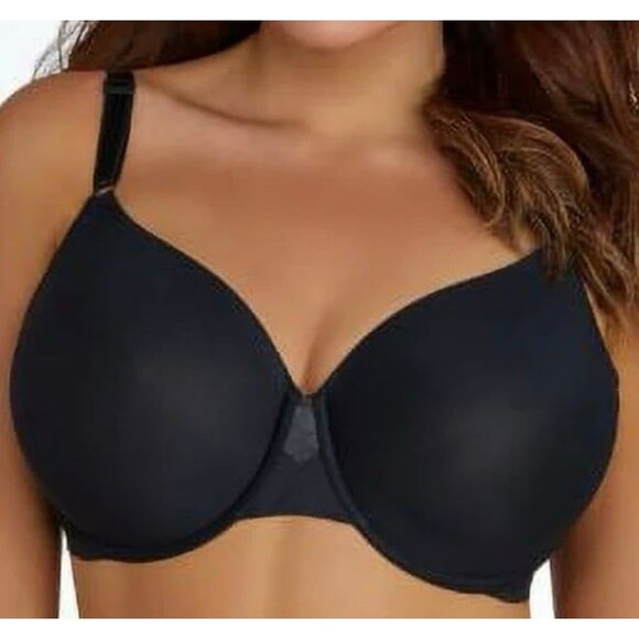 Olga No Side Effects Underwire Contour Bra GB0561A Rich Black Size 40DD New - Picture 1 of 7